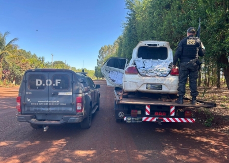 Veículo com defensivos agrícolas e cigarros contrabandeados é apreendido pelo DOF em Maracaju