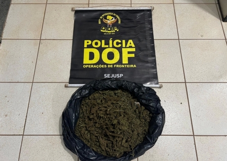 Motociclista que seguia com droga para reserva indígena é preso pelo DOF em Amambai