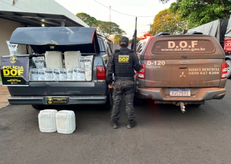 Mais de uma tonelada de defensivo agrícola contrabandeado é apreendida pelo DOF em Vista Alegre