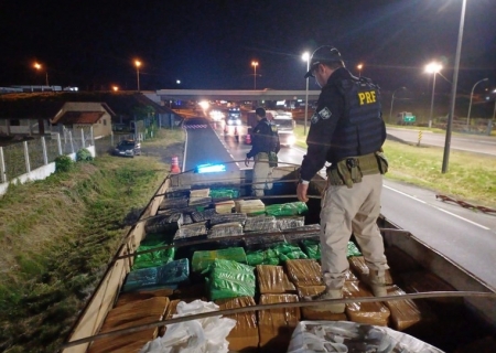 Mais de 11 toneladas de maconha que saíram de Ponta Porã são apreendidas em São Paulo