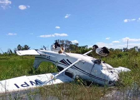 Policiamento Aéreo e DOF socorrem vítimas de acidente aéreo no Pantanal