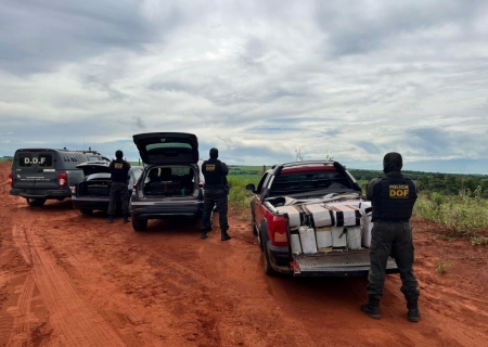 DOF intercepta comboio de carros carregados com drogas em Coronel Sapucaia