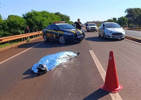 Pneu de moto estoura e motociclista morre na BR-163, entre Dourados e Caarapó