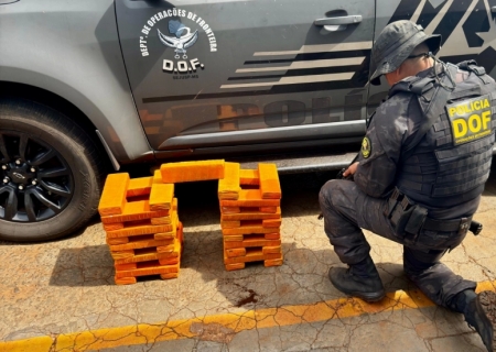 Passageiro de van que seguia com maconha para Campo Grande é preso pelo DOF em Vista Alegre