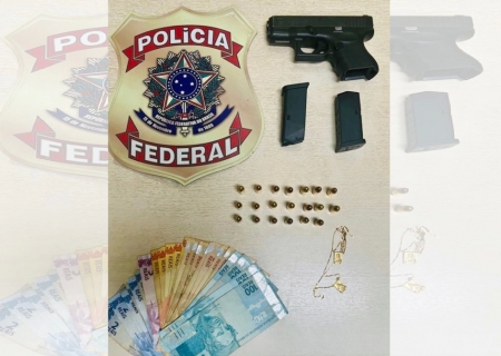 PF prende homem por porte ilegal de arma e uso de documento falso em Ponta Porã