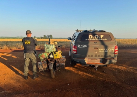 Paraguaio é preso com mais de 150 kg de drogas em moto