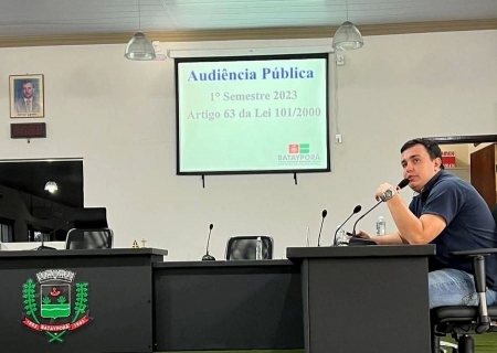 Batayporã terá audiências de demonstração e avaliação de metas fiscais no próximo dia 21