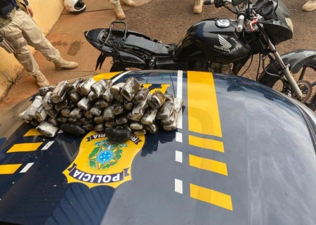 Motociclista é preso com mais de 10 kg de haxixe em Nova Alvorada do Sul