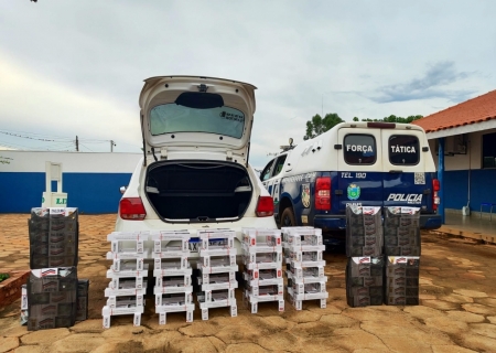 Força Tática apreende carga de cigarros contrabandeados em Batayporã