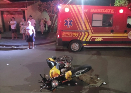 Colisão entre carro e moto deixa feridos em Nova Andradina