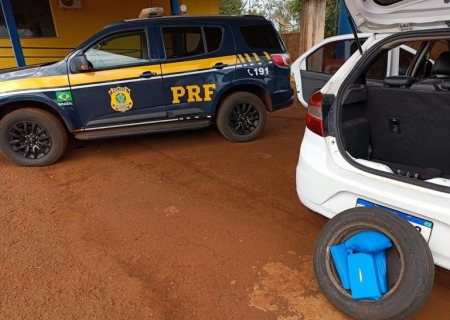 Traficante é flagrado pela PRF com cocaína dentro de pneu de carro em Rio Brilhante
