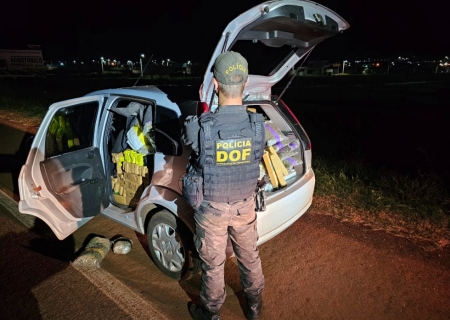 DOF apreende carro com cerca de R$ 2,2 milhões em drogas em Maracaju