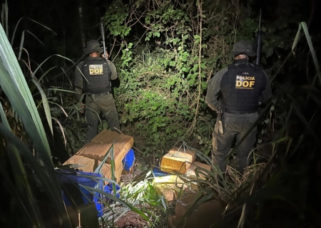 Dupla abandona quase 400 kg de maconha para fugir da abordagem do DOF em Iguatemi