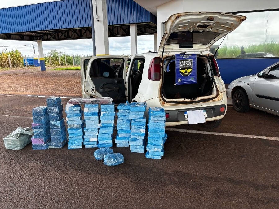 Polícia Militar Rodoviária apreende três veículos abarrotados de produtos oriundos do Paraguai na MS-145