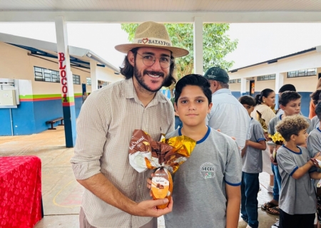 Páscoa inclusiva: Batayporã distribui ovos de chocolate tradicionais, veganos, zero açúcar e zero lactose às escolas municipais