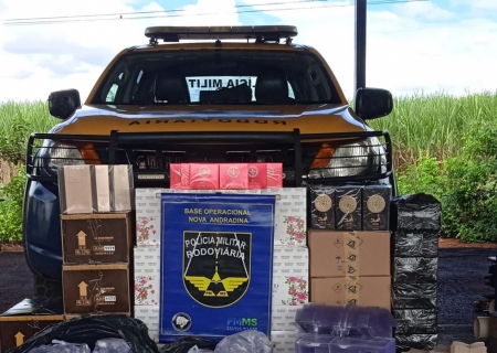 Mercadoria avaliada em quase R$ 13 mil é apreendida pela Polícia Militar Rodoviária em Nova Andradina