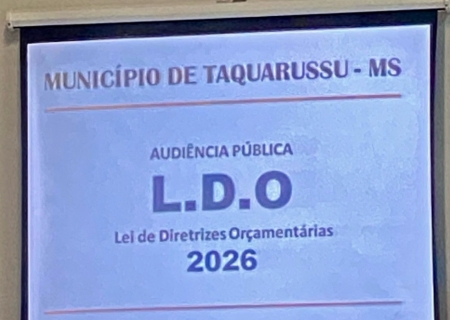 Taquarussu realiza audiência pública para elaboração da LDO 2026