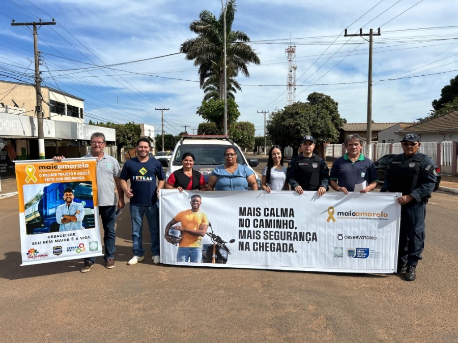 Blitz e homenagem fazem parte da programação da Campanha Maio Amarelo em Taquarussu