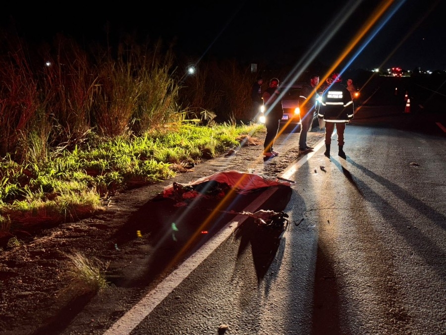 Ciclista morre atropelado na MS-134 em Nova Andradina e motorista foge sem prestar socorro