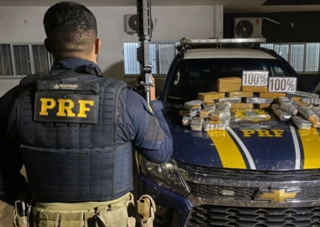 Haxixe e cocaína são encontrados pela PRF durante fiscalização em caminhão em Brasilândia