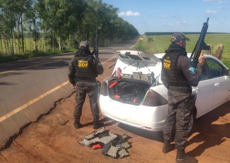 DOF apreende mais de 350 kg de drogas em Tacuru que seguiam para Minas Gerais