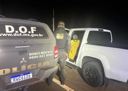 Adolescente é apreendido pelo DOF com mais de 800 kg de maconha em Ponta Porã