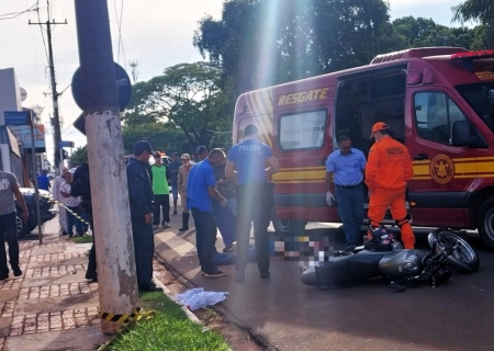 Motociclista morre em acidente de trânsito no centro de Nova Andradina