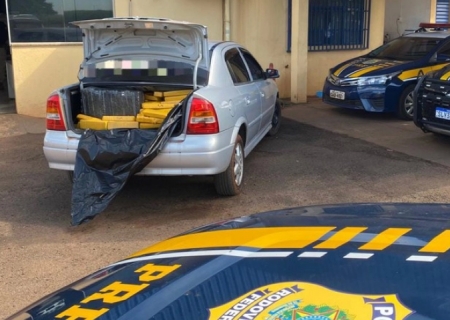 Carro com mais de 400 kg de maconha é apreendido pela PRF em Nova Alvorada do Sul