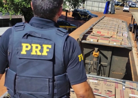 Carga de cigarros e celulares ilegais é apreendida pela PRF em Campo Grande
