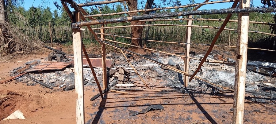 Acampamento Borevi é incendiado na MS-134 em Batayporã
