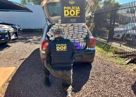 DOF apreende veículo com quase 100 quilos de drogas em Ponta Porã