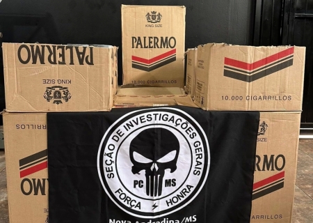 Homem é preso em flagrante com mais de 7 mil maços de cigarros contrabandeados em Nova Andradina