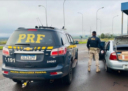 PRF apreende 10 mil maços de cigarros em Eldorado