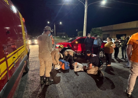 Motociclista fica ferido ao colidir em picape em cruzamento palco de vários acidentes no Jardim Universitário