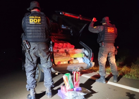 Dupla é presa com mais de 260 kg de drogas em Amambai