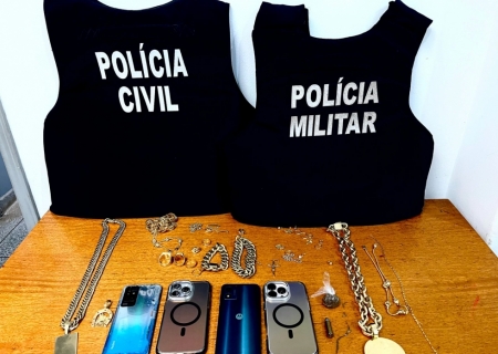 Operação policial em Três Lagoas apreende drogas, munições e quase R$ 500 mil em ouro