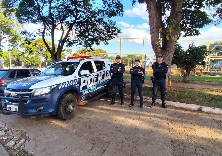 Polícia Militar intensifica policiamento em praças públicas de Nova Andradina