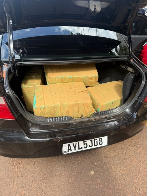 SIG apreende 580 kg de maconha e prende homem em flagrante em Nova Andradina