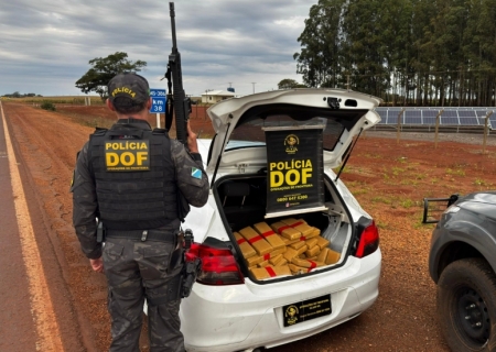 Veículo que seguia para o Paraná com drogas é apreendido após perseguição em Aral Moreira