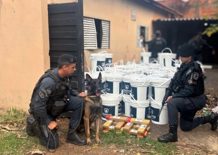 PM apreende 2,4 toneladas de maconha em residência abandonada em Dourados