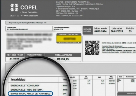 Bônus Itaipu dará desconto médio de R$ 11,59 na conta de luz de agosto