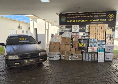 DOF intercepta veículo com mais de R$ 200 mil em mercadorias ilegais em Dourados