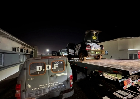 DOF apreende carros carregados com cigarros contrabandeados em Ponta Porã