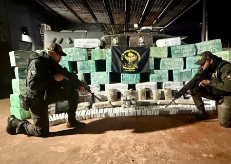 Ação conjunta apreende caminhonete furtada com mais de 2 toneladas de drogas em Amambai