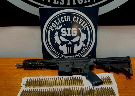 Homem em posse de fuzil de uso restrito e mais de 150 munições é preso em flagrante pela Polícia Civil em Três Lagoas