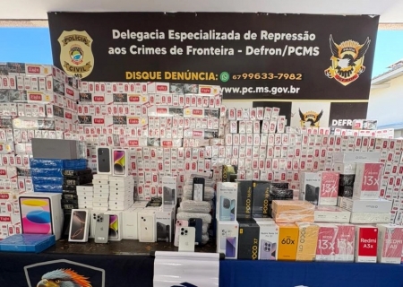 Defron e Receita Federal apreendem R$ 1,4 milhão em mercadorias na fronteira