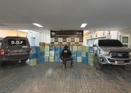 Caminhonete furtada no Mato Grosso é apreendida com quase duas toneladas de drogas em Dourados