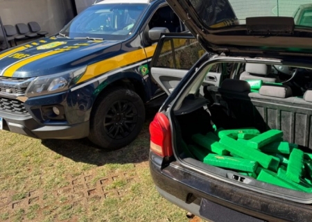 Carro carregado com maconha é apreendido após fuga da PRF em Dourados