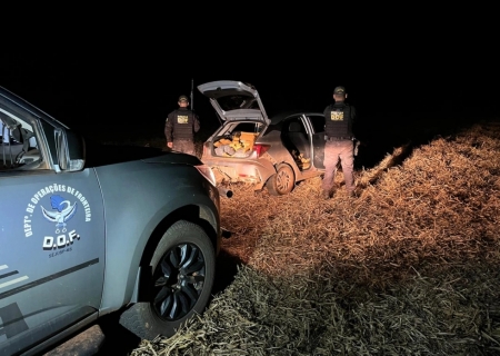 Traficante abandona carro com 200 kg de maconha após fuga do DOF em Itaquiraí
