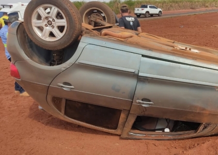 MS-473 registra segunda capotagem entre Nova Andradina e Taquarussu